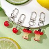 4Pcs 2 Styles Apple Resin Pendant Decorations HJEW-JM02573-2