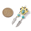 Seed Glass & Synthetic Turquoise Pendant PALLOY-MZ00243-01-2