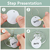 BENECREAT 50Pcs Acrylic Round Sheet Pendants DIY-BC0014-03A-4