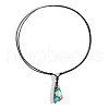 Irregular Left Slant Dyed Natural Imperial Jasper Pendant Necklaces TF0579-2-2