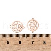 925 Sterling Silver Hollow Connector Charms STER-A046-01RG-3