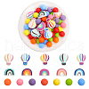 CHGCRAFT 17 Style Food Grade Eco-Friendly Silicone Beads SIL-CA0001-63-1