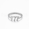 Number 201 Stainless Steel Adjustable Cuff Rings FS-WG22891-14-2