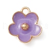 Light Gold Plated Alloy Enamel Pendants ENAM-YW0002-20D-7