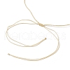 Adjustable Natural Green Aventurine Oval & Round Shell Pearl Braided Beaded Necklaces for Women NJEW-JN05323-5