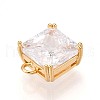 Brass Micro Pave Cubic Zirconia Charms KK-N261-24A-G-2