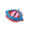Seed Beads Beaded Charms PALLOY-MZ00274-3