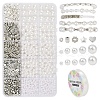 DIY ABS Plastic Pearl & CCB Plastic Beads Stretch Bracelets Making Kits DIY-YW0011-68-1
