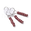 2Pcs 2 Colors Glass Seed Pendants PALLOY-JF03908-4