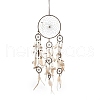 Woven Web/Net with Feather Hanging Ornaments HJEW-G025-07-1