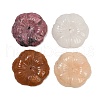 Natural Rhodochrosite/Natural Red Aventurine/Natural White Jade/Natural Yellow Aventurine Carved Beads G-G202-03-1