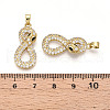 Brass Micro Pave Cubic Zirconia Pendants KK-T070-53G-3