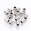 Tibetan Style Alloy European Beads TIBEB-Q065-01AS-RS-1
