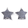 Natural Grey Agate Pendants G-T131-42-2