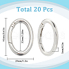 SUNNYCLUE 20Pcs Alloy Spring Gate Rings PALLOY-SC0010-53A-P-2