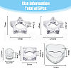 Fingerinspire 5Pcs 5 Styles Glass Tealight Candle Holder AJEW-FG0003-37-2