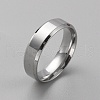 Stainless Steel Simple Plain Band Ring for Men Women RJEW-WH0015-04D-1