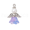 Glass Pearl Pendants PALLOY-JF03655-01-3