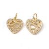 Brass Micro Pave Cubic Zirconia Pendant KK-E068-VC005-01-1