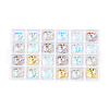 96Pcs Electroplated Transparent Glass Charms EGLA-N006-071-2