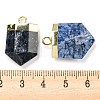 Natural Sodalite Pointed Pendants G-M431-05G-07-3