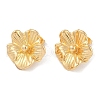 201 Stainless Steel Flower Stud Earrings EJEW-I309-06G-1