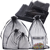 SOFPLATE 100pcs 3 Styles Large Organza Pouches Portable Shoes Bag Travel Storage Drawstring Bags OP-SP0001-04-1