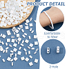 300Pcs 2 Styles 2-Hole Opaque Colours Glass Seed Beads SEED-HS0001-06B-4