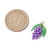 Glass Seed Beaded Grape Pendants PALLOY-MZ00467-02-2