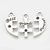 Tibetan Style Alloy Pendant Rhinestone Settings TIBE-N001-03AS-LF-2