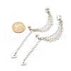 304 Stainless Steel Safety Chains Dangle Stud Earrings with Ear Cuff EJEW-JE04923-01-4