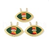 Brass Micro Pave Cubic Zirconia Pendants KK-F892-03G-1
