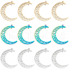 DICOSMETIC 12Pcs 3 Colors 304 Stainless Steel Pendants STAS-DC0012-08-1