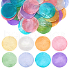   80Pcs 8 Colors Natural Capiz Shell Connector Charms SHEL-PH0001-49-7