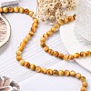 Natural Yellow Tiger Eye Beads Strands G-G212-8mm-18-6