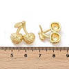 Cherry Brass Stud Earrings EJEW-F895-18G-5