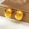 Stylish Stainless Steel Oval Stud Earrings XB7886-2