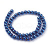 Non-Magnetic Synthetic Hematite Beads Strands X-G-C019-8mm-2