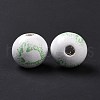 Easter Theme Printed Wood European Beads WOOD-C002-10B-2