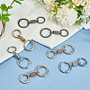 SUNNYCLUE 12Pcs 3 Colors Nordic Retro Zinc Alloy Double Spring Ring Clasps FIND-SC0012-87A-4