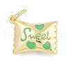 Brass Enamel Charms KK-Q028-17B-G-1