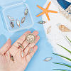 BENECREAT 12Pcs 2 Colors Shell Paper Resin Connector Charms KK-BC0012-73-3