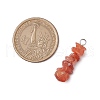 3Pcs Natural Rose Quartz & South Red Agate & Citrine Chip Beaded Constellation Pendants PALLOY-JF03043-01-2