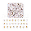 1000Pcs Electroplate Opaque Acrylic Beads MACR-TA0001-18-2