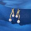 Mother's Day Jewellery Natural Pearl Ear Studs EJEW-P286-46G-4