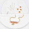 BENECREAT 144Pcs 6 Style Brass Ball Head Pins with Eye Pins and Flat Head Pins KK-BC0007-28-5