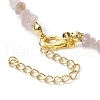 Natural Rose Quartz Anklets AJEW-AN00592-07-4