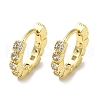 Rack Plating Brass Micro Pave Clear Cubic Zirconia Huggie Hoop Earrings for Women EJEW-C097-13G-09-1