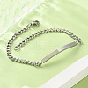 304 Stainless Steel Curb Chain Link Bracelets BJEW-A036-19P-1