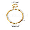 Stainless Steel Cuban Link Chain Bracelets for Women FI8814-3-1
